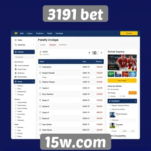 Análise da interface do site 3191 bet